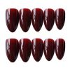 False Fingernails Wine Red Artificial False Nails Tips Long Full Cover Fake Nail Art Decoration Fake Nails