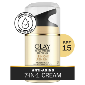 Olay Total Effects Face Moisturizer SPF 15 Sun Protection, All Skin Type, Fragrance-Free, 1.7 fl oz