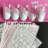 6 Sheets Self-Adhesive White Lace Pattern Nail Stickers DIY Nail Art Decoration Decals Nail Decals