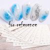 8 Sheets Self-Adhesive Silver Color Random Patterned DIY Nail Art Decoration Decals Metallic Nail Sticker Nail Decals