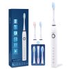 Sonic Electric Toothbrushes for Adults Kratax USB Rechargeable Toothbrush with Timer, 5 Toothbrush Heads,5 Modes, 2 Hr Charge Last 30 Days Ultra-Light