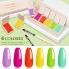 6 Colors Solid Cream Gel Nail Polish Canned Semi Permanent Varnish DIY Creamy Texture Painting Nail Art Solid UV Gel