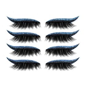 Glitter Self-adhesive Eyeshadow Sticker False Lashes Eye Makeup Sticker (Color: Q3)