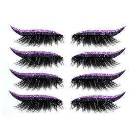 Glitter Self-adhesive Eyeshadow Sticker False Lashes Eye Makeup Sticker (Color: Q1)