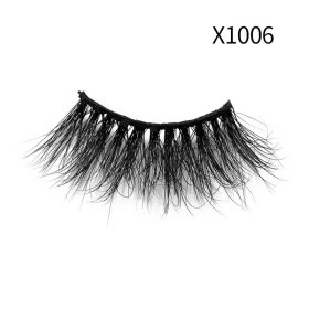 Nieuwe 1 Paar Mink Wimpers Gevleugelde Natuurlijke Lange Wimpers Piekerige Thicky Lash Handgemaakte Zwarte Wimper Half Lash Voor Wimper Extension (Color: X1006)