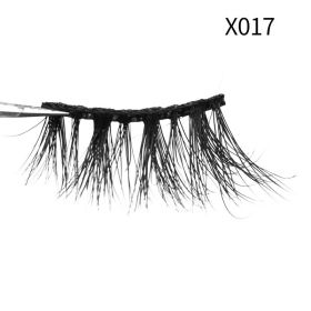 Nieuwe 1 Paar Mink Wimpers Gevleugelde Natuurlijke Lange Wimpers Piekerige Thicky Lash Handgemaakte Zwarte Wimper Half Lash Voor Wimper Extension (Color: X017 half lash)