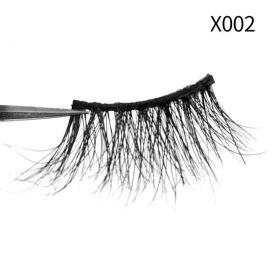 Nieuwe 1 Paar Mink Wimpers Gevleugelde Natuurlijke Lange Wimpers Piekerige Thicky Lash Handgemaakte Zwarte Wimper Half Lash Voor Wimper Extension (Color: X002 half lash)