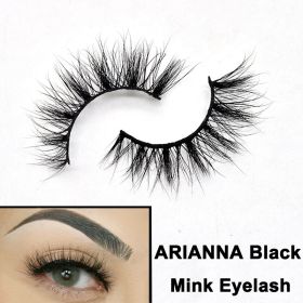 2022 Nieuwe 3D Nertsen Valse Wimpers Handgemaakte Natuurlijke Bruine Fake Mink Wimpers Dikke Lange Zwarte Lash Makeup Tools Voor Wimpers extension (Color: ARIANNA Black)