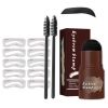 Eyebrow Stamp Stencil Kit, Eyebrow Definer Powder Stamp Makeup