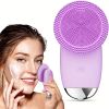 CONESN Electric Facial Cleansing Brush,Silicone Facial Cleansing Brush, Electric Silicone Face Brush, Sonic Facial Cleansing Brush For Makeup Remover)