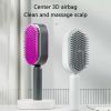 Self Cleaning Hair Brush For Women Massage Scalp Promote Blood Circulation Anti Hair Loss 3D Hair Growth Comb Hairbrush Self-Cleaning Hair Brush   3D)