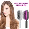 Self Cleaning Hair Brush For Women Massage Scalp Promote Blood Circulation Anti Hair Loss 3D Hair Growth Comb Hairbrush Self-Cleaning Hair Brush   3D)