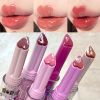 Jelly Mirror Lipstick Makeup Love Shape Waterproof Non-stick Cup Solid Lip Gloss Clear Long Lasting Moisturizing Lipstick Pen