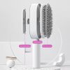 Self Cleaning Hair Brush For Women Massage Scalp Promote Blood Circulation Anti Hair Loss 3D Hair Growth Comb Hairbrush Self-Cleaning Hair Brush   3D)